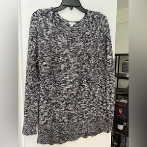 BP Black & White Marled Sweater